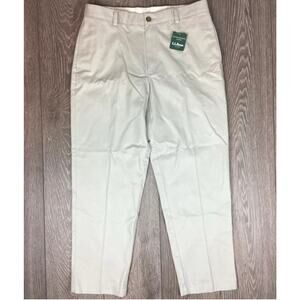 L.L. Bean Womens New Wrinkle Free Cotton Kahki Dress Pants Size 10 NWT